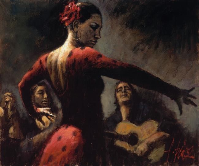 Flamenco Dancer Study for Tablado Flame
